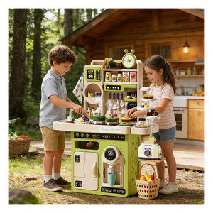 Kids Pretend <b>Kitchen</b> Cooking Toy Center Cabinet Oven Sink House Scenario Skill Growth Indoor Relaxation Learning - Product Image 4