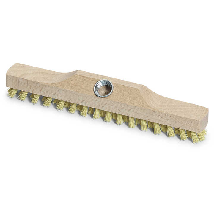 Fibre-Natur Bamboo Wood Scrubber Kitchen and Home Cleaning Brush with Handle Hand Designed Scourer