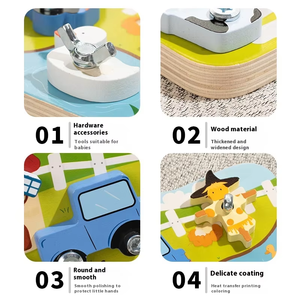 New Children's Wooden Screw and <strong>Nut</strong> <strong>Puzzle</strong> Baby Early Educational Busy Board Montessori Disassembly and Assembly Screw Toy - Product Image 3