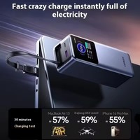 Batterie externe Nexode UGREEN 20000mAh 165W avec câble USB-C intégré, chargeur portable pour ordinateur portable, voyage, charge rapide 100W pour iPhone