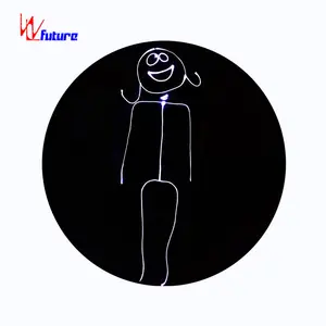 풀 컬러 광섬유 스틱 피규어 의상 라이트 업 댄스 의상 어둠 속에서 빛나는 드레스 LED Stickman 의상