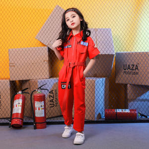 Ropa para Bebés, Ropa Infantil China, Traje de Bombero Rojo y Azul, Mono, Camisas, 1 Conjunto para Niñas - Product Image 6