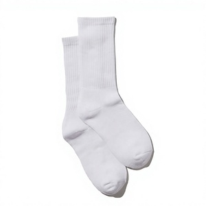 Chaussettes en coton et élasthanne/nylon tricotées respirantes avec motif à pois antidérapant et logo sur le bord pour enfants, idéales pour le printemps, les entraînements et le yoga - Product Image 2