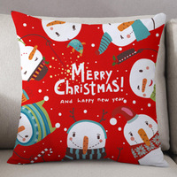DUOLAI Housse de coussin de Noël Décoration de la maison chaude Housse de coussin de canapé Vente en gros d'usine