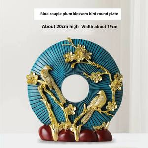 Adornos de Resina Artesanales con Motivos Florales <span class=keywords><strong>y</strong></span> de Aves, Amuletos de la <span class=keywords><strong>Paz</strong></span>, Decoración para el Hogar, Sala de Estar, Estantería, Oficina, Hechos a Mano - Product Image 2