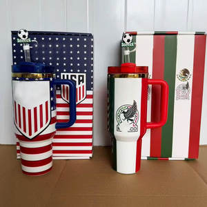 New Best Selling Mexico American Sports Team Print Tumbler Football Soccer Vacuum Insulated Cup Travel Mug with Gift <b>Box</b> - Product Image 3