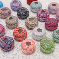 Laine en gros n ° 80 fil de dentelle 10 g haute torsion pur coton Segment teint crochet fleur tresse Micro-crochet fil