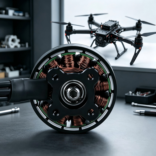 Outer Rotor Brushless Drone Motor with Standard Mount Base, Hollow UAV Propulsion Motor for Heavy Lift Custom Multi Rotor Drone