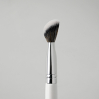 Pinceau de maquillage professionnel YM à poils synthétiques et manche en bois - Pour le visage, les yeux, les détails fins, l'eyeliner/les fards à paupières, à poils doux et plats