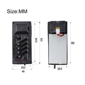Preamplificador Ecualizador Profesional EQ-7545R de 4 Bandas para Guitarra Acústica con Pastilla Piezoeléctrica, Control de Volumen y Tono, Alta Calidad ODM/OEM - Product Image 5