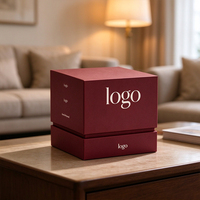 Boîte à bougies de luxe en carton rigide de couleur personnalisée avec couvercle et base, emballage en papier original, logo cadeau