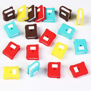 Cuentas de Silicona 3D con Diseño de Libros, Accesorios para Bisutería DIY, Cuentas Rectangulares Sueltas, Paquete a Granel - Product Image 5