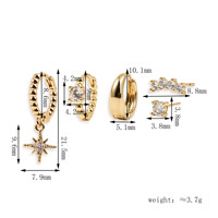 ZUOLA Ensemble de bijoux fins en gros, boucles d'oreilles pendantes créoles en or 18 carats, hypoallergéniques, avec tige en argent S925, ensembles d'oreilles empilables