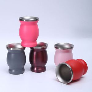 Taza Moderna para Mate de 8oz, de Acero Inoxidable Aislada, con Tapa y Pajita - Product Image 6