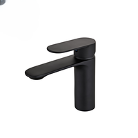 Robinet de lavabo rond noir mat en laiton, multifonctionnel, réglable, anti-éclaboussures, mitigeur à poignée unique, prix de gros