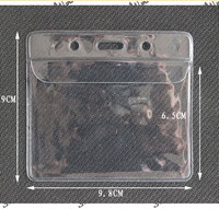 Pochettes en PVC souple pour carte d'identité et nom, pochettes en plastique pour porte-cartes