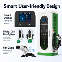 Station de recharge rapide CC commerciale 30-240 kW GB/T, simple ou double connecteur, câble de 5 m, IP55, pour parkings, flottes et parcs commerciaux
