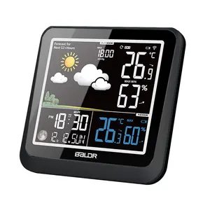 Digital Wireless Weather Station Clock Indoor Outdoor Hygrometer Thermometer Weather Forecast Weather Station Digital LCD Clock