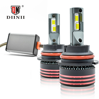 Ampoules de phare LED mini haute puissance M8PRO 9004 12V 130W 13000LM 6500K en aluminium certifiées CE, indice IP68, Plug & Play, ajustement universel