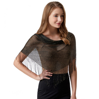 Nouvelle mode classique soie brillante couleur unie maille écharpe Polyester dentelle femmes Triangle foulards avec gland