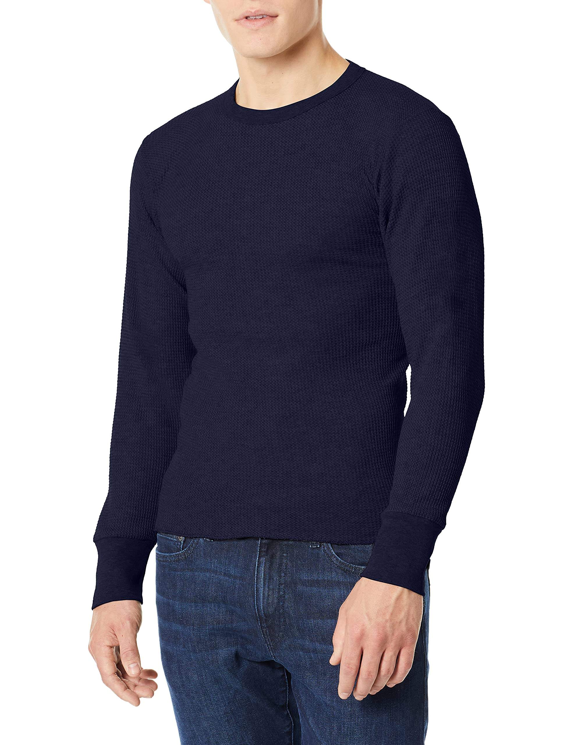 Camicia Lunga Lavorata A Maglia S A 2XL Da Uomo Waffle Termico