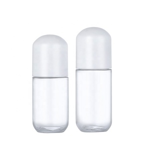 Wholesale 18ml 20ml white plastic round shape bottle roll on screw cap mini eye cream lipstick perfume mini oil holder in stock