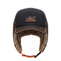 Casquette de baseball d'hiver coupe-vent avec cache-oreilles, doublure polaire, pour ski et chasse, bonnet trapper à boucle réglable, logo personnalisé pour homme, idéal pour les activités de plein air