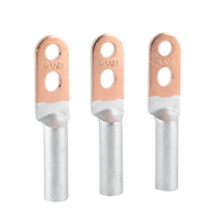DTL-400S DTLS Cosses bimétalliques à double trou en cuivre-aluminium, soudées par friction, pour câble, borne de transition à sertir 1000V