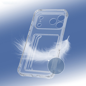 Custodia trasparente per telefono con Slot per schede antiurto per <span class=keywords><strong>iPhone</strong></span> 17 Pro 16 15 Plus 13 14 16E 11 <span class=keywords><strong>12</strong></span> Pro Max 17 Air Soft Clear <span class=keywords><strong>Cover</strong></span> posteriore - Product Image 5