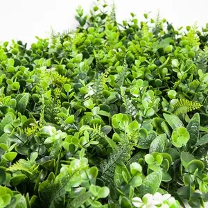 ZC di alta qualità fiore di bosso pianta artificiale verde parete di erba per la decorazione della casa del giardino verticale