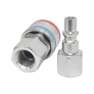 Set di Connettori Rapidi Pneumatici 1/4 Maschio-Femmina, Raccordi Anti-Perdita per Compressore d'Aria - Product Image 5