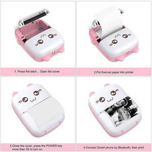 Mini Pocket Photo <strong>Printer</strong> for Kids Wireless Inkless BT Portable Picture Sticker 53MM Thermal <strong>Printer</strong> Gift Idea Stock <strong>Pink</strong>/Blue - Product Image 4
