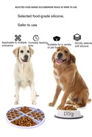 Ustensiles de nourriture pour animaux de compagnie en silicone anti-étouffement à motif nid d'abeille solide et écologique Plaque à lécher pour chien PC Ventouse Bols d'alimentation pour chats