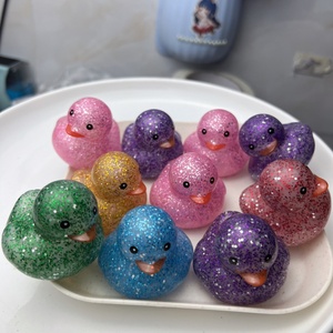 Patitos de Goma con Purpurina, Surtido de 6 Colores, Regalos para el Baño, Juguetes Antiestrés para Bebés y Niños, para Fiestas de Bebés, Piscina de Verano - Product Image 6