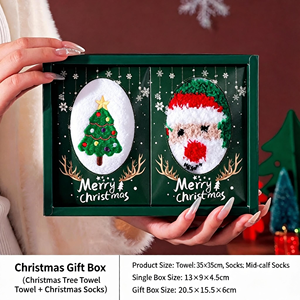 Nouveauté : Essuie-tout de cuisine saisonnier <span class=keywords><strong>pré</strong></span>-plié, emballé en cadeau, idéal pour les réunions de famille, ornement festif pour la maison - Product Image 1