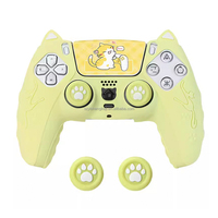 Coque de protection en silicone anti-transpiration avec oreilles de chat mignonnes pour manette de jeu PS5 – Accessoires de jeu – Offre spéciale
