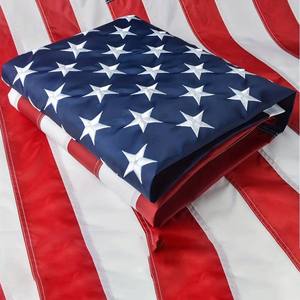 Tissu extérieur en nylon Oxford 300d polyester étoiles brodées cousues à rayures drapeau national du pays américain des États-Unis - Product Image 6