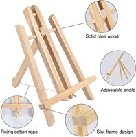 Bview Art 12 pouces chevalet de Table en bois pliable réglable pour dessin, peinture à l'huile et à l'eau