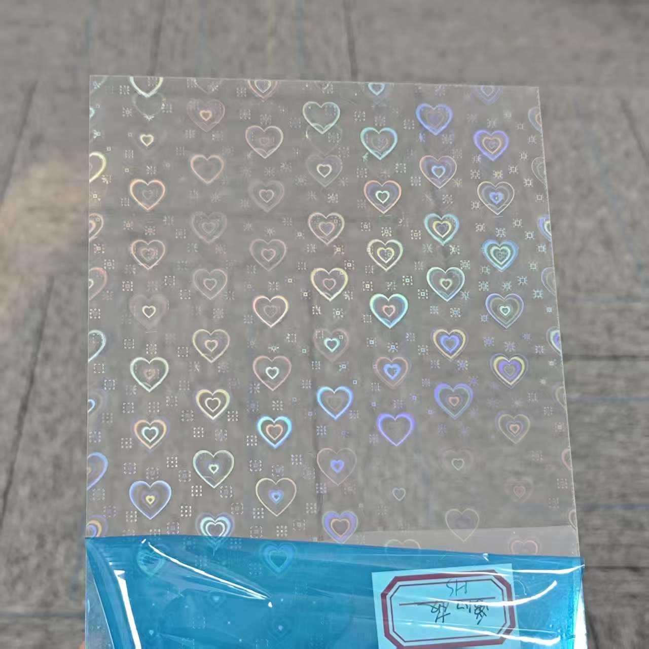 Iridescent acrylic sheet-Love