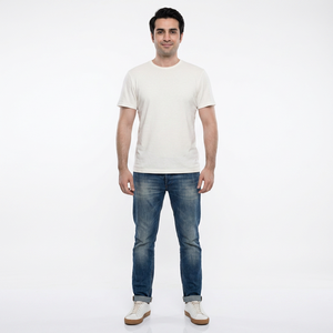 Camiseta de Algodón para Hombre, Logotipo Personalizado, Diseño Liso, Talla Grande, Manga Corta, Cuello Redondo, Ropa Casual, Venta al por Mayor - Product Image 1