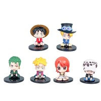 Miyamoto Anime sombrero de paja Luffy Solon Q edición capitán Qiao Ba Chao PVC 1:12 escala modelo juguete caja ciega juego años 14 +
