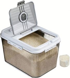 15Kg 30Kg Rectangle 1-3L Injection PP Plastic Rice <b>Storage</b> <b>Bin</b> Food Organize <b>Box</b> Container Grain Cereal Bucket Freshness - Product Image 2
