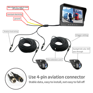 Kit de moniteur durable de caméra de tableau de bord de qualité HD 1080p de 7 pouces haut de gamme à prix raisonnable - Product Image 5