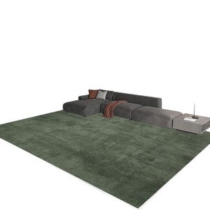 พรมปูพื้นทรงสี่เหลี่ยมผืนผ้าสีพื้นสไตล์นอร์ดิก ตรา Tong Hua ป้องกันคราบสกปรก เหมาะสำหรับห้องนั่งเล่น - Product Image 5