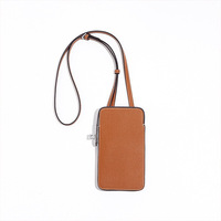 Sac à bandoulière en cuir véritable SUOLING pour femme, mini sacoche de téléphone avec fermoir, style urbain simple et haut de gamme