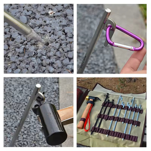 En Stock, Estacas para Tienda de Campaña de Acero Inoxidable 304 de Alta Resistencia, Diámetro 9mm, Herramientas Portátiles Antideformables para Supervivencia, Senderismo y Camping - Product Image 4