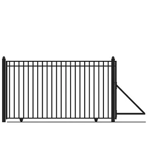 Популярный дизайн декоративные стальные ворота подъездная дорога раздвижные ворота