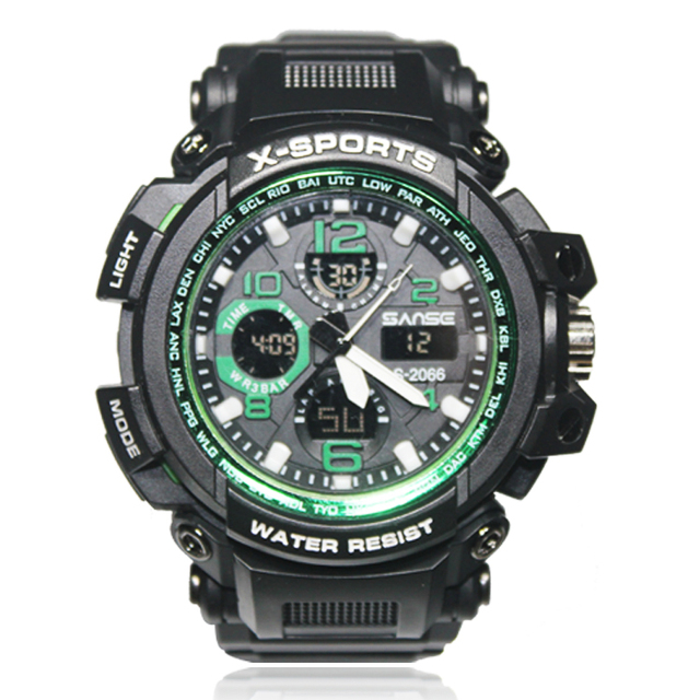 Sanse S-2066 Fashion Wrist Watches Men Branded Digital Sport Waterproof Watch