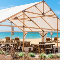 Tenda per Matrimoni da Esterno di Grandi Dimensioni per Noleggio, con Telaio in Lega di Alluminio e Tessuto Semi-Traslucido