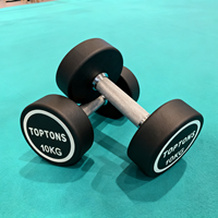 Set Dumbbell Karet Kepala Bulat Grosir Pabrik Logo Kustom TOPTONS untuk Angkat Beban